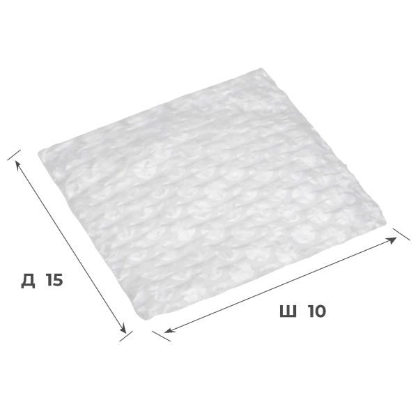Пакет воздушно-пузырьковый 10х15 см, 3 слоя, плотность 60 — фото
