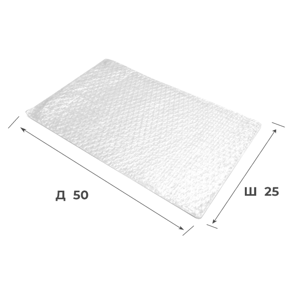 Пакет воздушно-пузырьковый 25х50 см, 3 слоя, плотность 60 — фото
