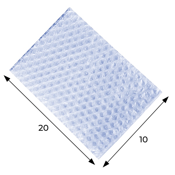 Пакет воздушно-пузырьковый 10х20 см, Антистатик, 3 слоя, плотность 75 — фото